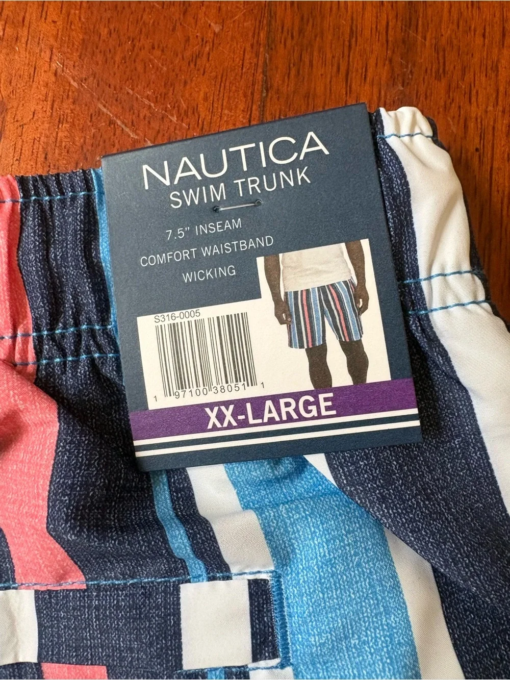 Nautica Men's Striped Swim Trunks